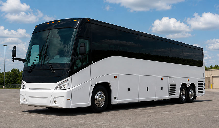 56-passenger charter bus in Boston, MA